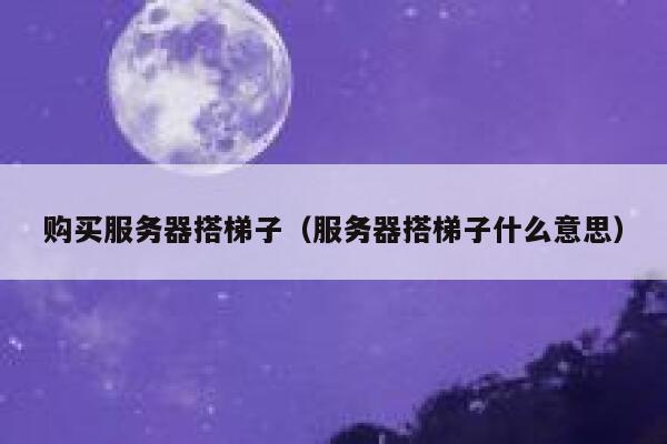 购买服务器搭梯子（服务器搭梯子什么意思） 第1张