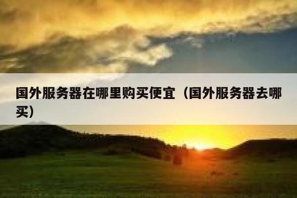 国外服务器在哪里购买便宜（国外服务器去哪买） 第1张