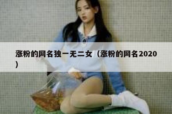 涨粉的网名独一无二女（涨粉的网名2020） 第1张