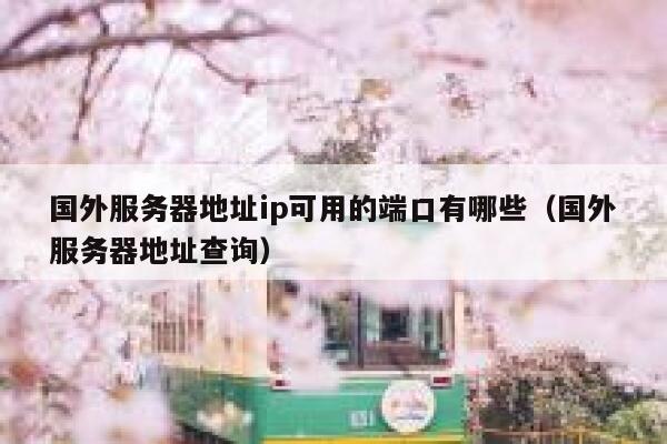 国外服务器地址ip可用的端口有哪些（国外服务器地址查询） 第1张