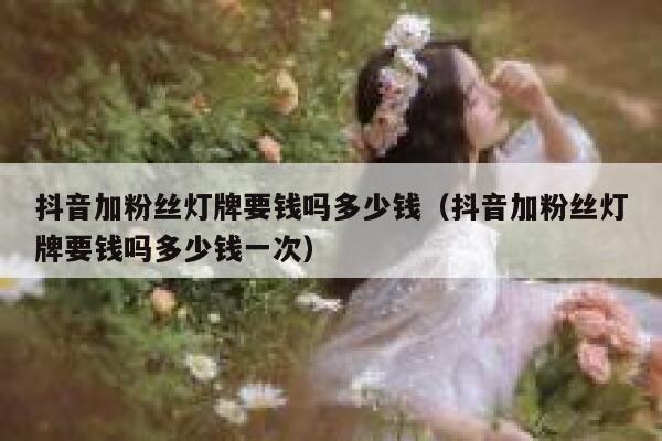 抖音加粉丝灯牌要钱吗多少钱（抖音加粉丝灯牌要钱吗多少钱一次） 第1张