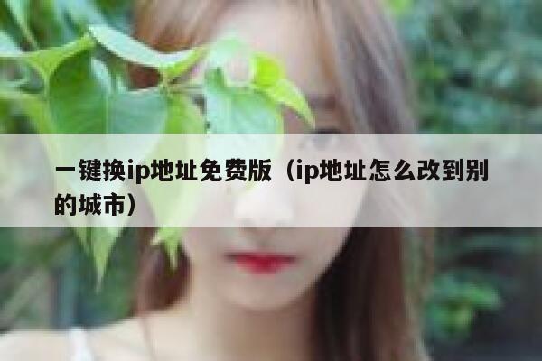 一键换ip地址免费版（ip地址怎么改到别的城市） 第1张