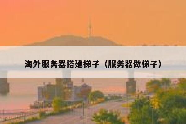 海外服务器搭建梯子（服务器做梯子） 第1张