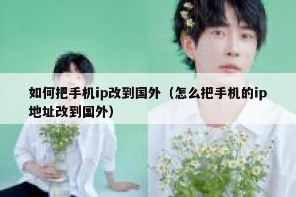 如何把手机ip改到国外（怎么把手机的ip地址改到国外） 第1张