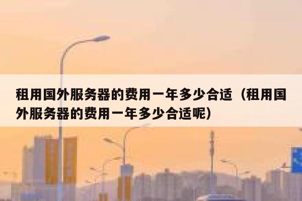 租用国外服务器的费用一年多少合适（租用国外服务器的费用一年多少合适呢） 第1张