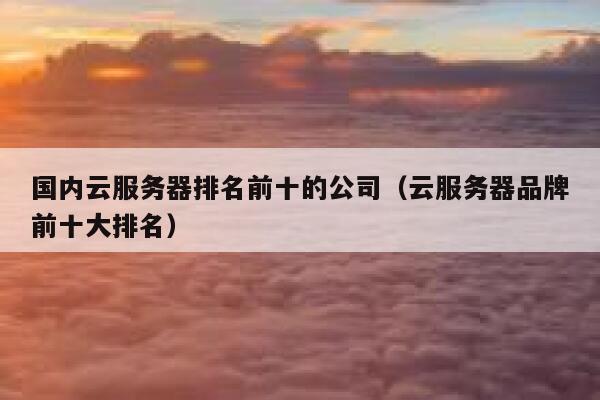 国内云服务器排名前十的公司（云服务器品牌前十大排名） 第1张