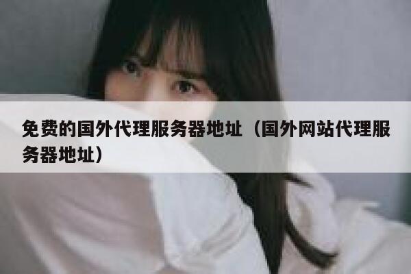 免费的国外代理服务器地址（国外网站代理服务器地址） 第1张