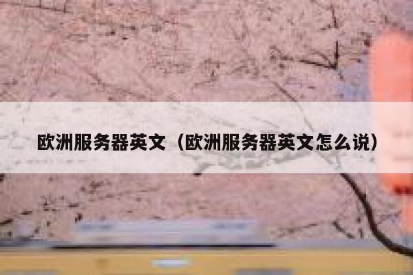 欧洲服务器英文（欧洲服务器英文怎么说） 第1张