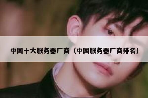 中国十大服务器厂商（中国服务器厂商排名） 第1张