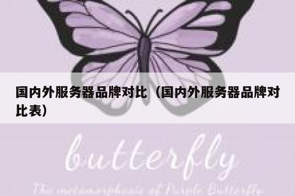 国内外服务器品牌对比（国内外服务器品牌对比表） 第1张