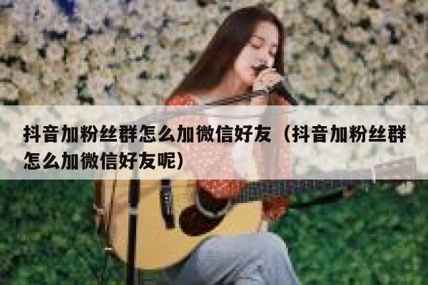 抖音加粉丝群怎么加微信好友（抖音加粉丝群怎么加微信好友呢） 第1张