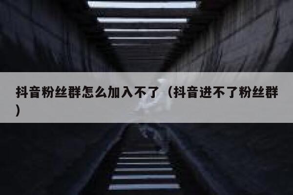 抖音粉丝群怎么加入不了（抖音进不了粉丝群） 第1张