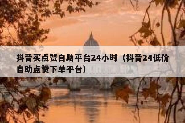 抖音买点赞自助平台24小时（抖音24低价自助点赞下单平台） 第1张