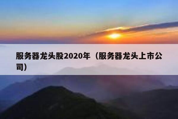 服务器龙头股2020年（服务器龙头上市公司） 第1张