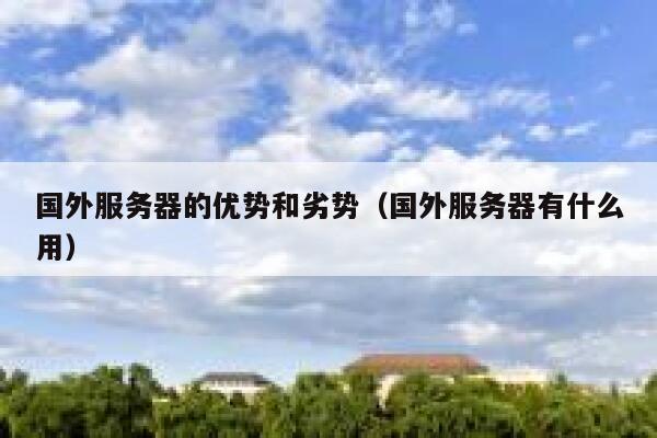 国外服务器的优势和劣势（国外服务器有什么用） 第1张