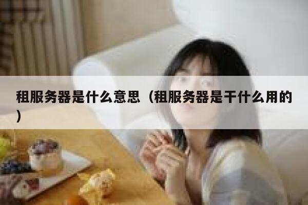 租服务器是什么意思（租服务器是干什么用的） 第1张