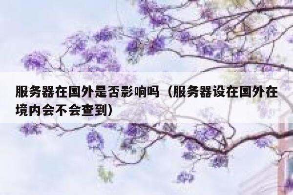 服务器在国外是否影响吗（服务器设在国外在境内会不会查到） 第1张