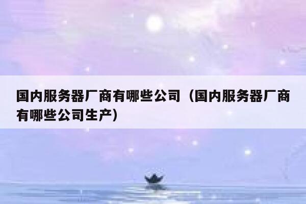 国内服务器厂商有哪些公司（国内服务器厂商有哪些公司生产） 第1张