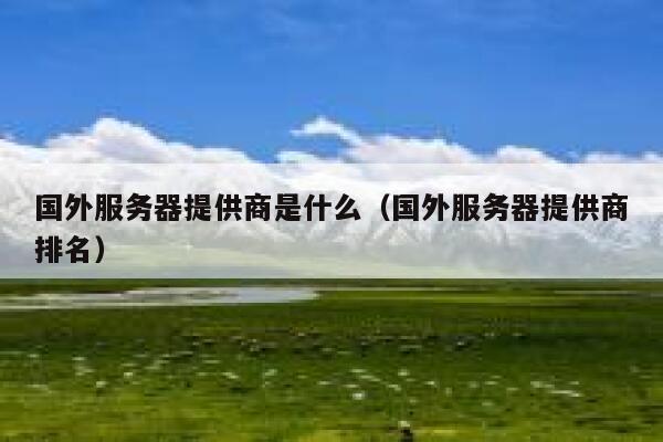 国外服务器提供商是什么(国外服务器提供商排名) 第1张 国外服务器提供商是什么(国外服务器提供商排名) 第1张