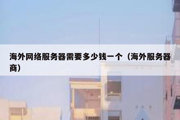 海外网络服务器需要多少钱一个（海外服务器商） 第1张