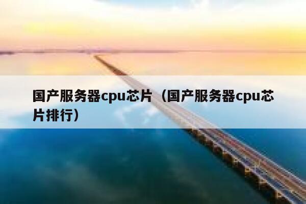 国产服务器cpu芯片（国产服务器cpu芯片排行） 第1张