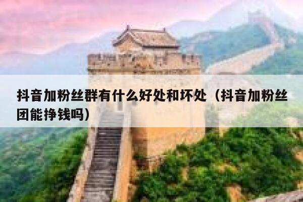 抖音加粉丝群有什么好处和坏处（抖音加粉丝团能挣钱吗） 第1张