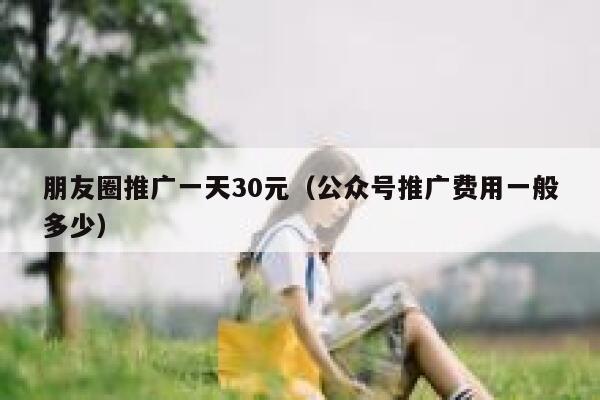 朋友圈推广一天30元（公众号推广费用一般多少） 第1张