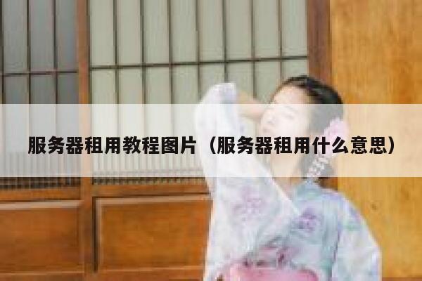 服务器租用教程图片（服务器租用什么意思） 第1张
