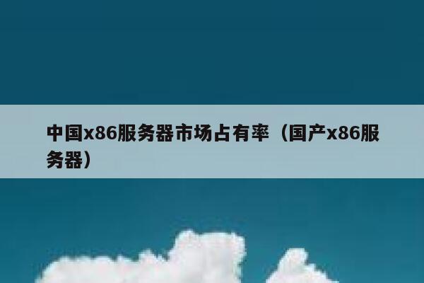 中国x86服务器市场占有率（国产x86服务器） 第1张