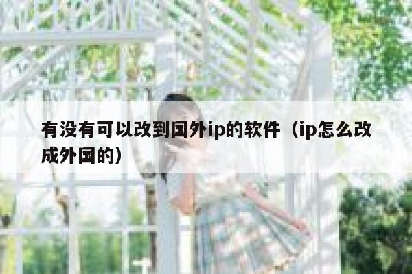 有没有可以改到国外ip的软件（ip怎么改成外国的） 第1张