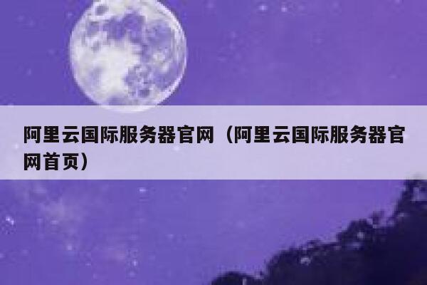 阿里云国际服务器官网（阿里云国际服务器官网首页） 第1张