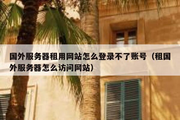 国外服务器租用网站怎么登录不了账号（租国外服务器怎么访问网站） 第1张