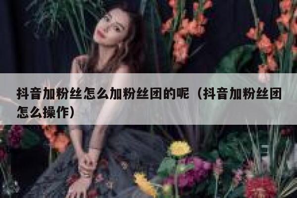 抖音加粉丝怎么加粉丝团的呢（抖音加粉丝团怎么操作） 第1张