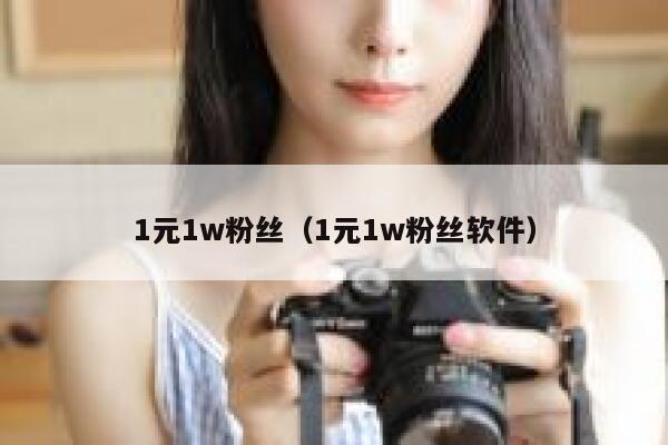 1元1w粉丝（1元1w粉丝软件） 第1张