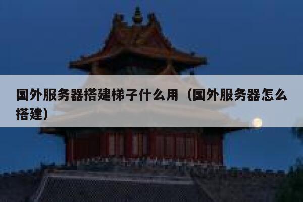 国外服务器搭建梯子什么用(国外服务器怎么搭建) 第1张 国外服务器搭建梯子什么用(国外服务器怎么搭建) 第1张