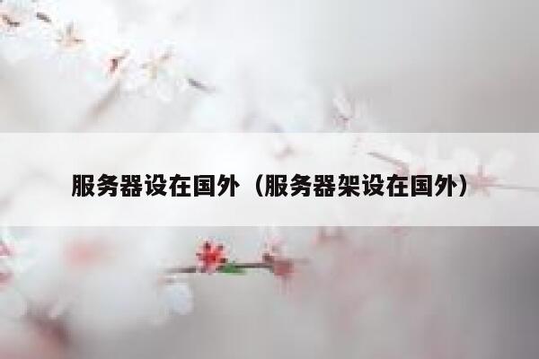 服务器设在国外（服务器架设在国外） 第1张