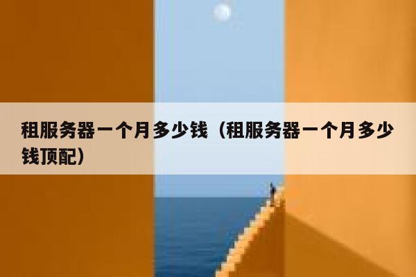 租服务器一个月多少钱（租服务器一个月多少钱顶配） 第1张