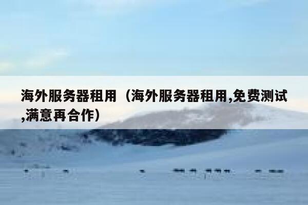 海外服务器租用（海外服务器租用,免费测试,满意再合作） 第1张