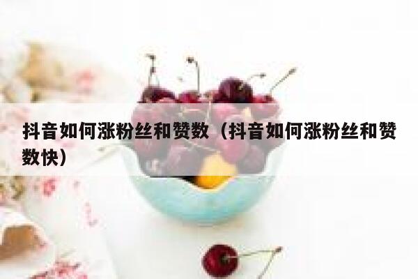 抖音如何涨粉丝和赞数（抖音如何涨粉丝和赞数快） 第1张