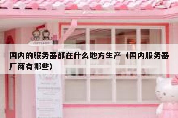 国内的服务器都在什么地方生产（国内服务器厂商有哪些） 第1张