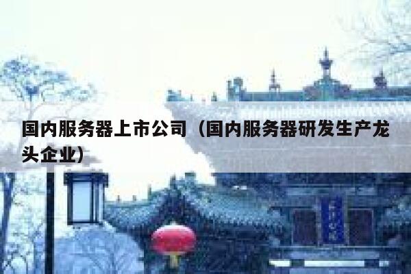 国内服务器上市公司（国内服务器研发生产龙头企业） 第1张