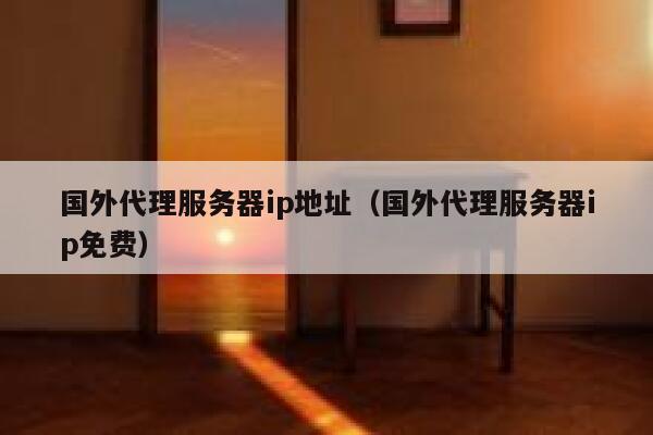 国外代理服务器ip地址（国外代理服务器ip免费） 第1张