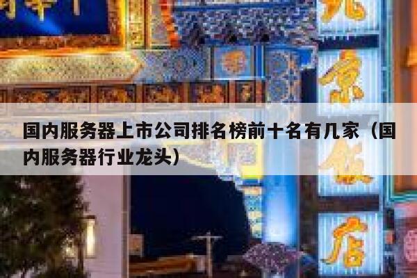 国内服务器上市公司排名榜前十名有几家（国内服务器行业龙头） 第1张