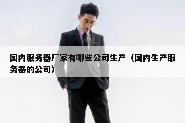 国内服务器厂家有哪些公司生产（国内生产服务器的公司） 第1张