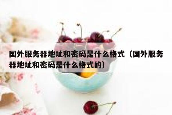 国外服务器地址和密码是什么格式（国外服务器地址和密码是什么格式的） 第1张