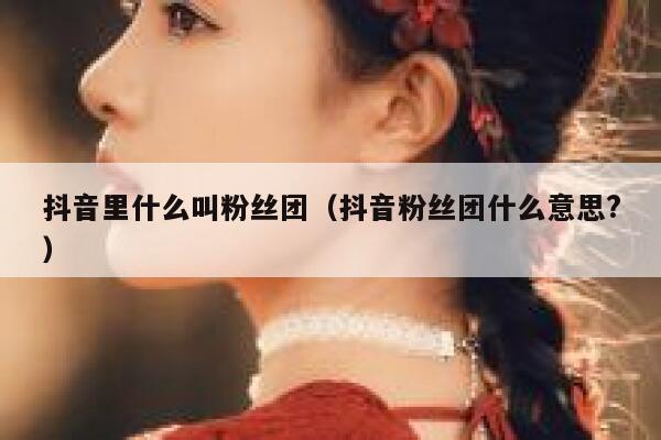抖音里什么叫粉丝团（抖音粉丝团什么意思?） 第1张