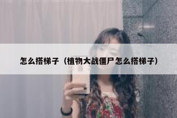 怎么搭梯子（植物大战僵尸怎么搭梯子） 第1张