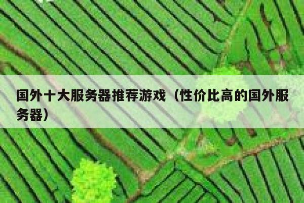 国外十大服务器推荐游戏（性价比高的国外服务器） 第1张