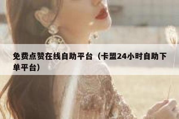 免费点赞在线自助平台（卡盟24小时自助下单平台） 第1张