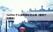 twitter个人资料网址怎么填（推特个人网站）